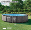 Intex 18ft x 48in Greywood Prism Premium Above Ground Pool Set with Filter Pump