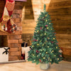 4ft Pre-lit Decorated Artificial Christmas Tree LED Lights with Burlap Base