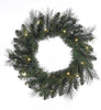 Kurt Adler H4097 Battery-Operated 18-inch Green Wreath with 20 LED Lights