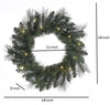 Kurt Adler H4097 Battery-Operated 18-inch Green Wreath with 20 LED Lights