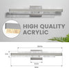 Modern Bathroom Vanity Light: Brushed Nickel 24 inch 28W Dimmable LED Bath Bar Light Fixtures Over Mirror - Wall Sconce Picture Lights for Living Room Bedroom 3000k
