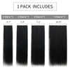 Black Hair Extension 2 Sets Clip Hair Extensions Straight 22"Long