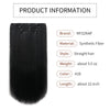 Black Hair Extension 2 Sets Clip Hair Extensions Straight 22"Long