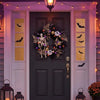 DecorbyHannah 24'' Skeleton Halloween Wreath with Lights for Front Door