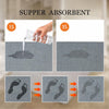 Yancrop 24inx 35in Non-Slip Rubber Bath Mats for Bathroom Grey