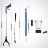 Long Shoe Horn, Grabber Reacher Tool, Sock Aid Device, and Sock Puller Aid Bundle