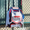 Bat Bag Backpack Holds 4 Bats, Gloves, Helmet & Cleats Red/White/Navy