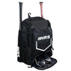 Hit Run Steal Bat Bag Backpack Holds 4 Bats, Gloves, Helmet & Cleats Black