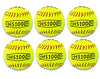 Hit Run Steal 12-inch Practice Softballs - Official Size and Weight 6-Pack
