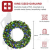 HOYECHI 48-inch Lighted Christmas Outdoor Wreath Holiday Decor