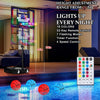 HyDren LED Poolside Glow in the Dark Basketball Hoop Swimming Pool Games with Remote