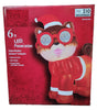 Gemmy Fuzzy Plush Pomeranian Dog in Santa Suit & Sunglasses Christmas Inflatable