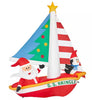 Gemmy 7.5 FT LED Santa and Penguin in Sailboat Holiday Inflatable