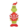 Dr. Seuss 4FT The Grinch Wearing "Sweaters Are Ugly" Holiday Yard Inflatable