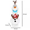 Disney Frozen 4ft X 1.5ft LED Olaf with Red Ornament Christmas Inflatable