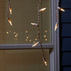 GE StayBright 150-Count LED Constant Warm White Icicle Lights with White Wire