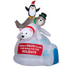 Gemmy 6.5-FT Lighted Igloo Scene with Bear, Penguin & Walrus Christmas Inflatable