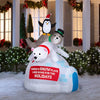 Gemmy 6.5-FT Lighted Igloo Scene with Bear, Penguin & Walrus Christmas Inflatable