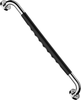 iMomwee 24-inch Chrome Shower Grab Bar with Black Rubber Anti-Grip 2-pack