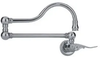 Single Lever Wall Mount Pot Filler with 11 Inch Reach Swing Arm, Solid Brass Construction, Decorate Swan Handle