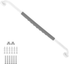 MUNZONG 36in White Shower Grab Bar w/ Gray Anti-Slip Rubber Grip