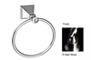Luxury Brand Santec 9264DC Edo Crystal Bathroom Towel Ring In Satin Nickel