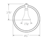 Luxury Brand Santec 9264DC Edo Crystal Bathroom Towel Ring In Satin Nickel