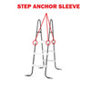 4-Pieces Replacement Step Anchor Sleeve for Intex Ladders in Gray 36in, 42in, 48in