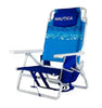 Nautica 5-Position Lay Flat Portable Beach Backpack Chair (Island Stripe)