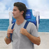 Nautica 5-Position Lay Flat Portable Beach Backpack Chair (Island Stripe)