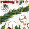 Sosation 27-feet Real Touch Cypress Artificial Christmas Garland