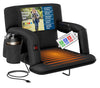Alpcour Portable Reclining 21-inch Wide Heated Stadium Seat with Armrests Black