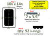 JumpKing Replacement 10FT X 14FT Rectangular Trampoline Jumping Mat with 92 V-Rings