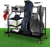 Golf Storage Garage Organizer with Extra Putter Stand Black