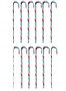 Treela 12-Piece 36-inch Christmas Candy Cane Lights Pathway Markers White