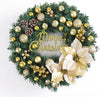 24-inch Artificial Pine Christmas Wreath With Gold Christmas Balls