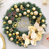 24-inch Artificial Pine Christmas Wreath With Gold Christmas Balls