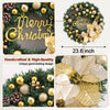 24-inch Artificial Pine Christmas Wreath With Gold Christmas Balls