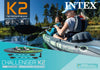 Intex Challenger K2 Kayak 2 Person Inflatable Kayak Set with Aluminum Oars