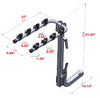KAC S4 2" Hitch Mounted 4-Bike Suspension Bike Rack w/Locking Mechanism, Black