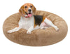30 inch Round Calming Pet Bed for Large Dogs & Cat Under 42lbs Khaki
