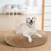 30 inch Round Calming Pet Bed for Large Dogs & Cat Under 42lbs Khaki