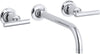 Kohler T14412-3-CP Purist Wall-Mount Faucet Trim