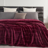 Korbliss Oversized Super Soft Cozy Flannel Blanket 10FT X 10FT Burgundy Red