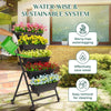 5-Tier Steel Vertical Raised Garden Bed Black