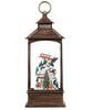 13 Inch Christmas Village Scene Lantern with LED Light