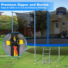 LeffEase Replacement 15FT Round Accessory Trampoline Net with 10 Poles -NET ONLY