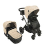 Babyroues Letour-Avant Deluxe 3-in-1 Travel System, Black Frame/Tan Leatherette