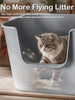 LivLab Mker Extra Large Cat Litter Box with High Sides - Splash-Proof Design for Big Cats & Multi-Cat Homes, 24.6in x 16.7in x 12.8in(YELLOW)