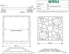 20x20 Anti-theft Manhole Cover with 2 Pipe Holes Lockable FRP Manhole Cover